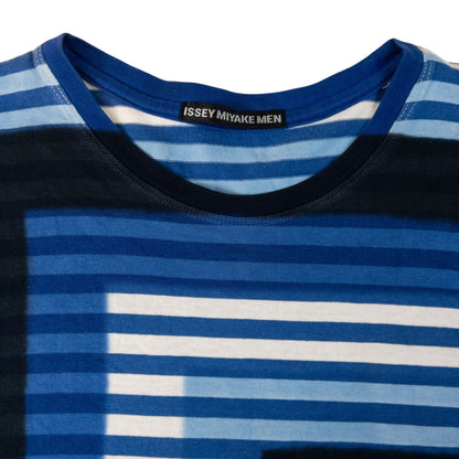 Vintage Issey Miyake MEN Blur Stripe T Shirt Size M