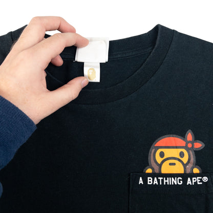 Vintage Bape Pirate Baby Milo Pocket T Shirt Size S