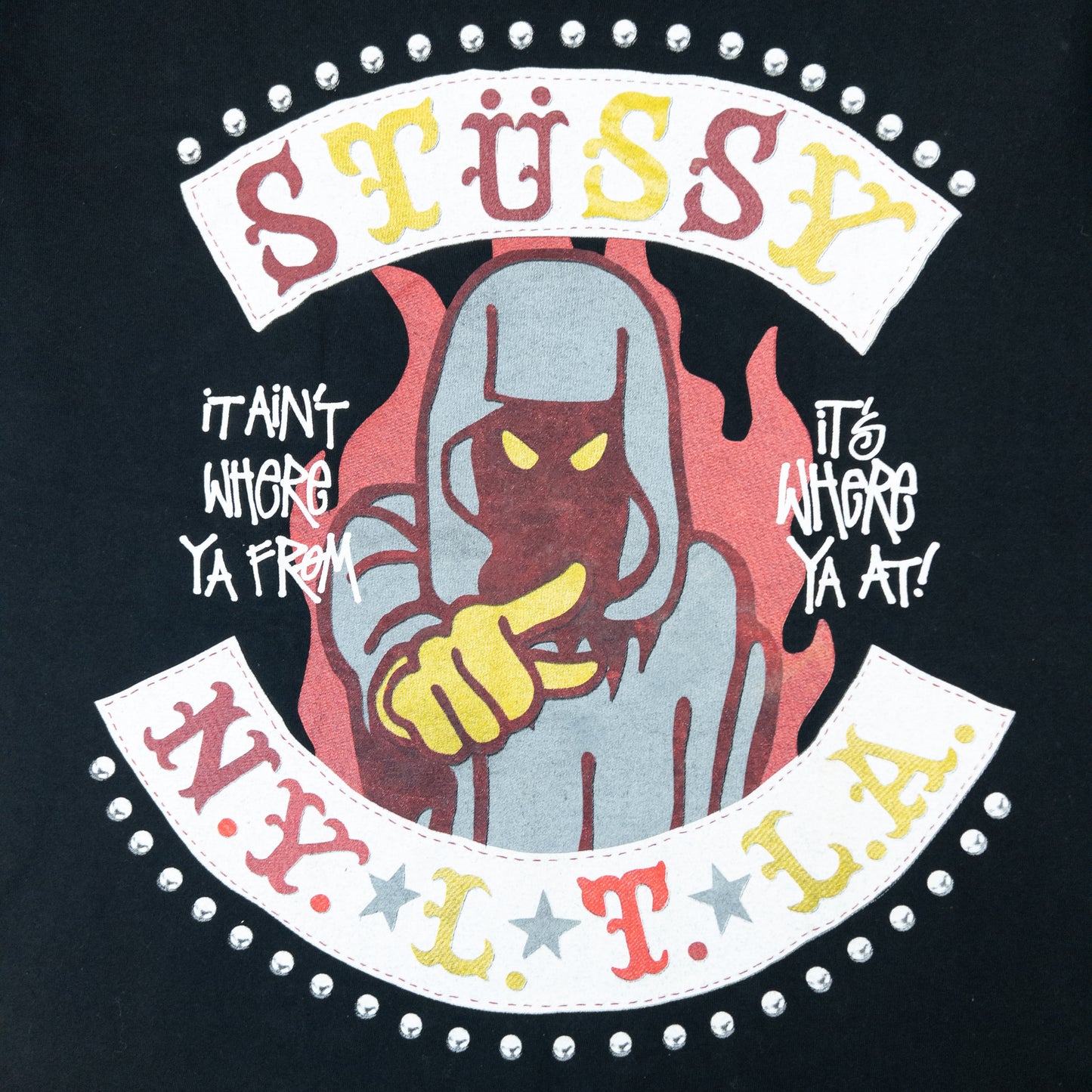 Vintage Stussy NYLTLA Graphic T Shirt Size L