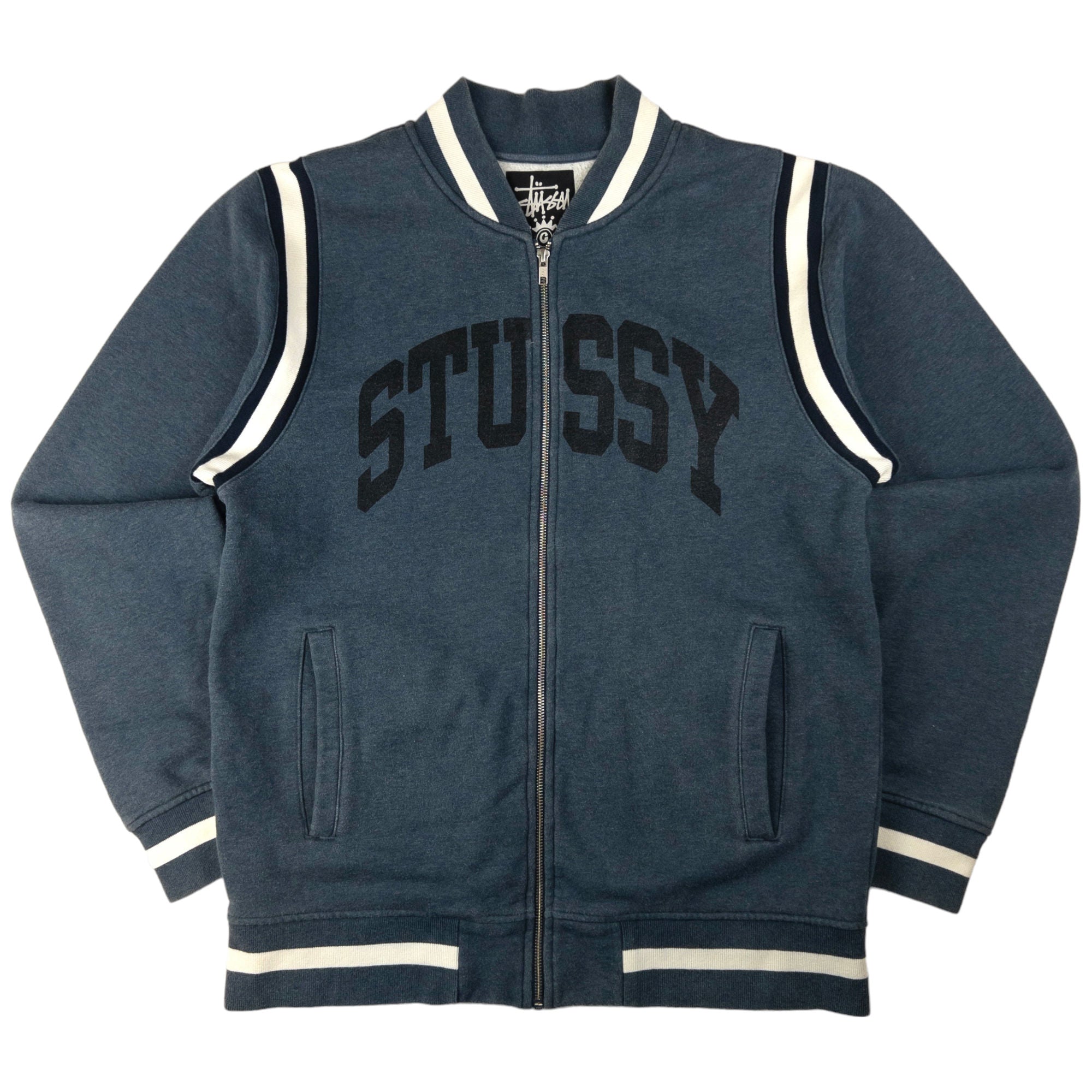 Vintage Stussy Varsity Zip Up Jacket Size XL