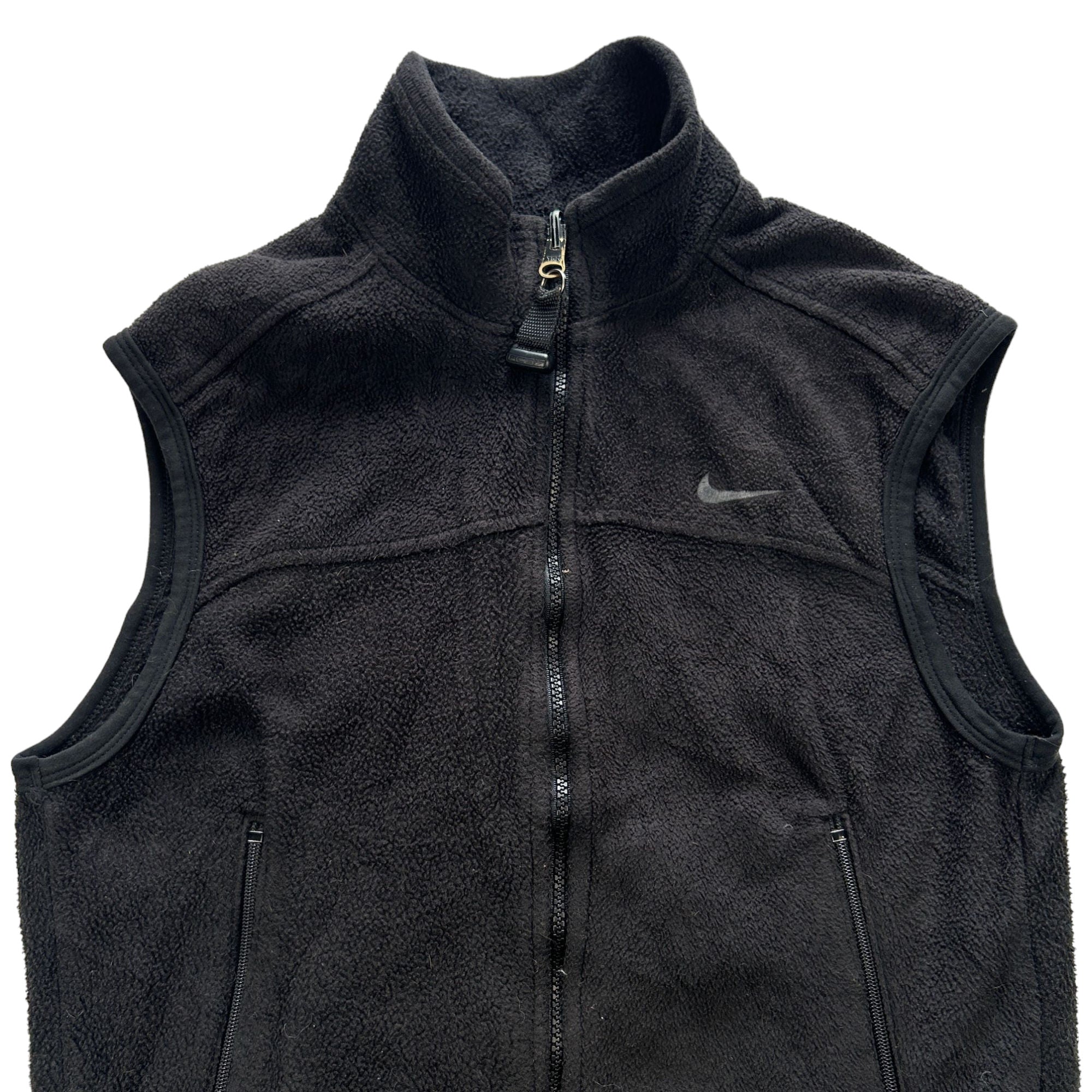 Nike ACG Black Plain Fleece Vest Vests Small Polyester 00s Streetwear Second Wave Vintage second wave vintage store