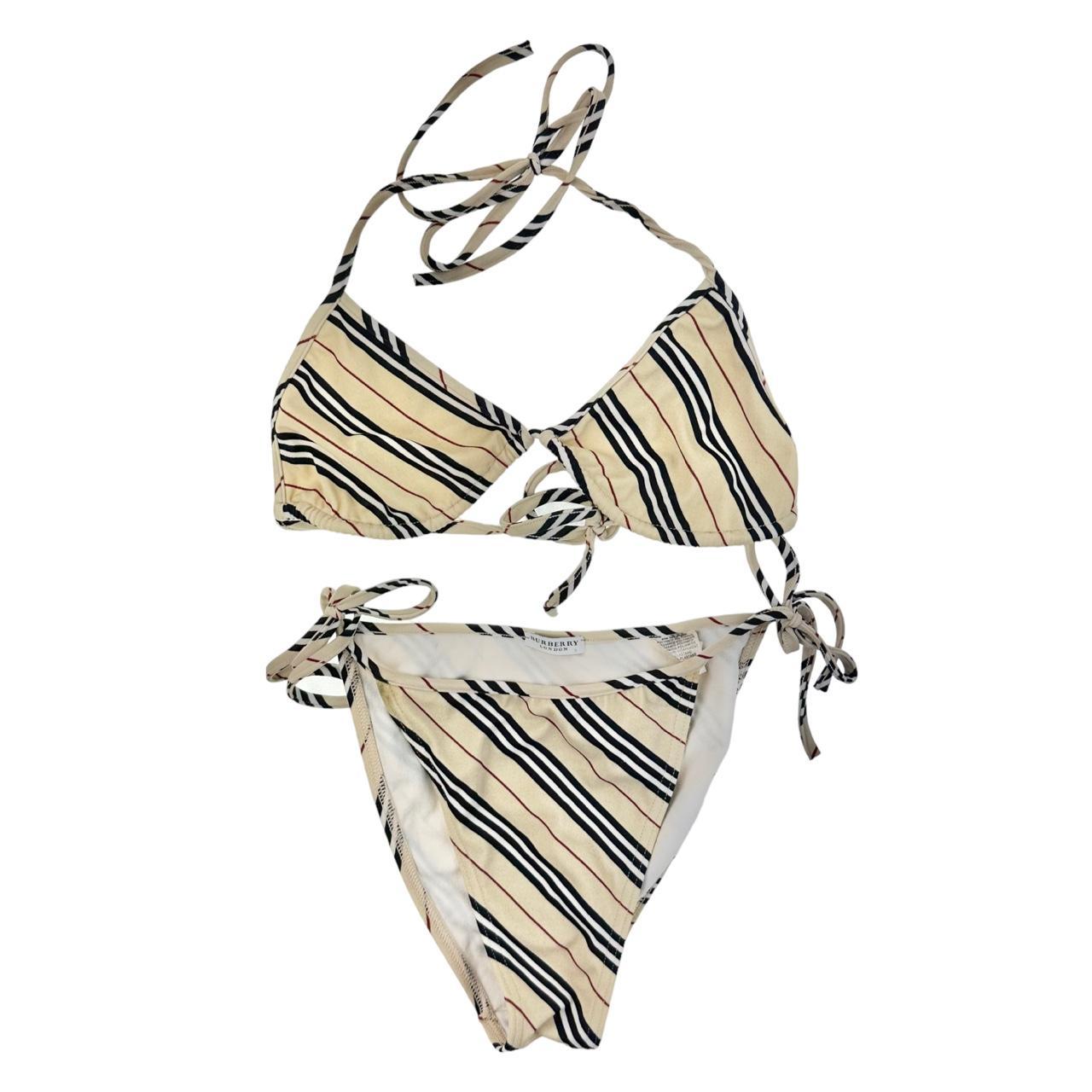 Vintage Burberry Nova Stripe Bikini Set