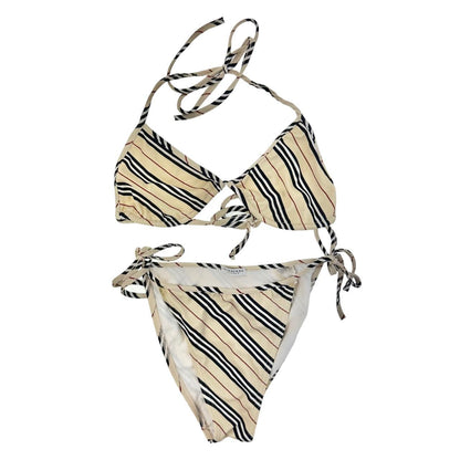 Vintage Burberry Nova Stripe Bikini Set