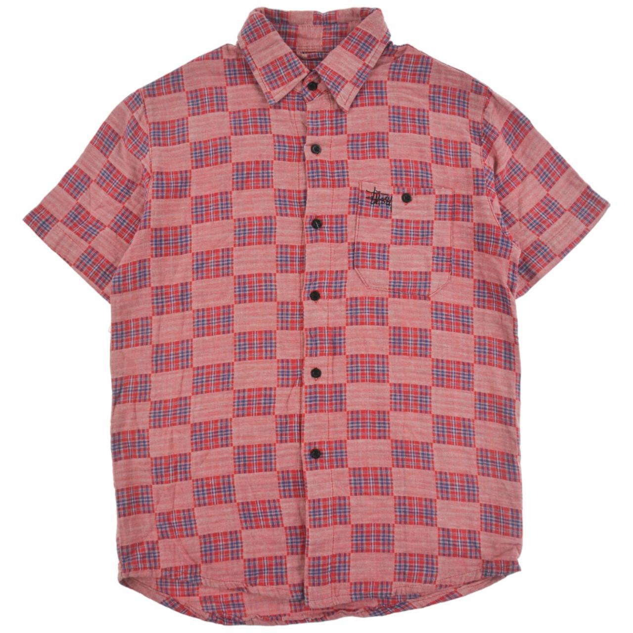 vintage old stussy gucci shirt check-