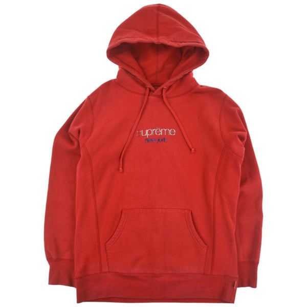 Vintage Supreme Classic Logo Hoodie Size M - second wave