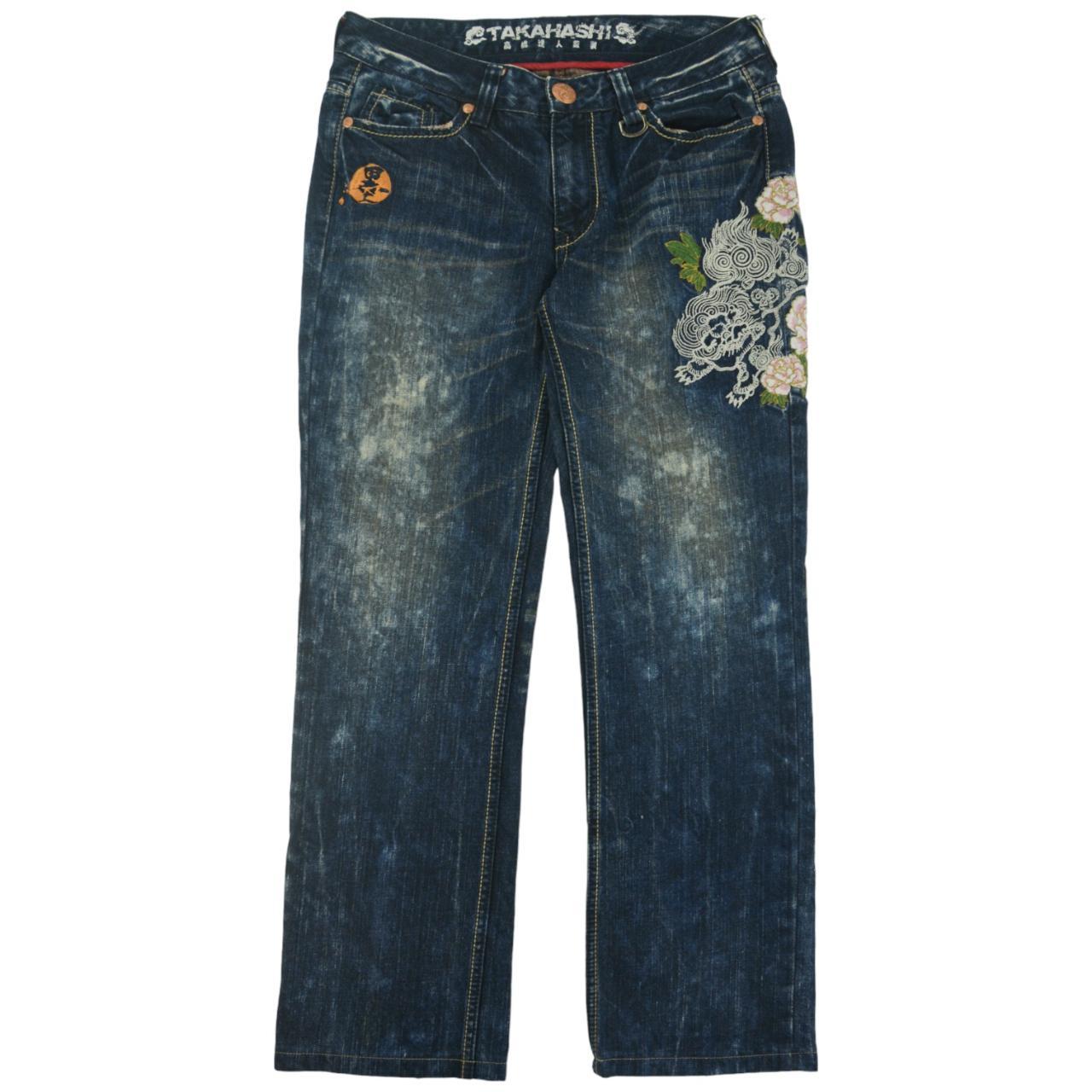 Vintage Flowers Big Train Japanese Denim Jeans Size W31