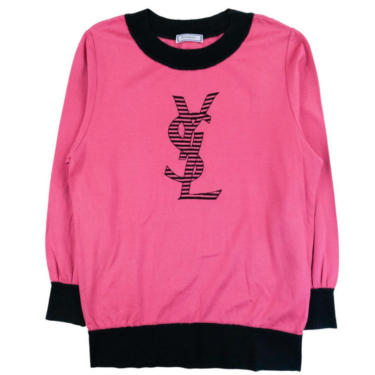 Vintage YSL Yves Saint Laurent Logo Sweatshirt Women's Size M