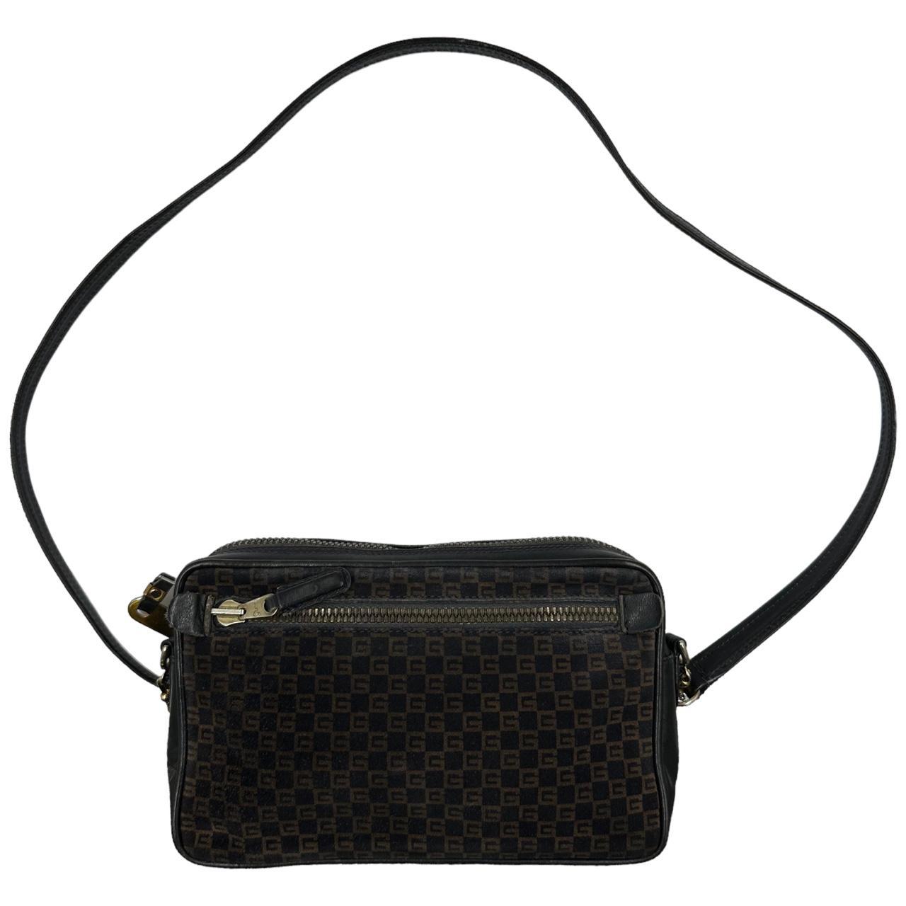 Black GG-monogram canvas cross-body bag, Gucci