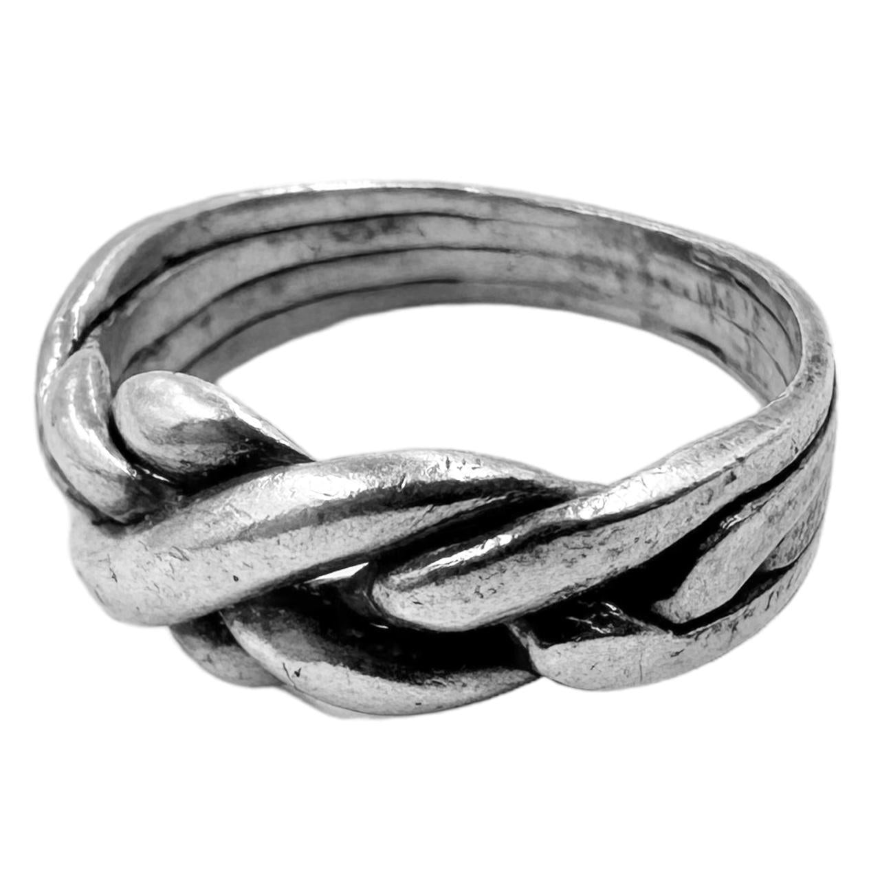 Vintage Braid 925 Sterling Silver Ring