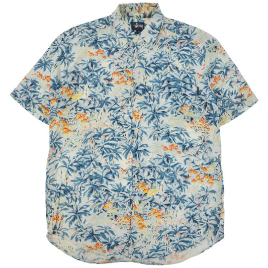 Vintage Stussy Short Sleeve Button Up Hawaiian Shirt Size S