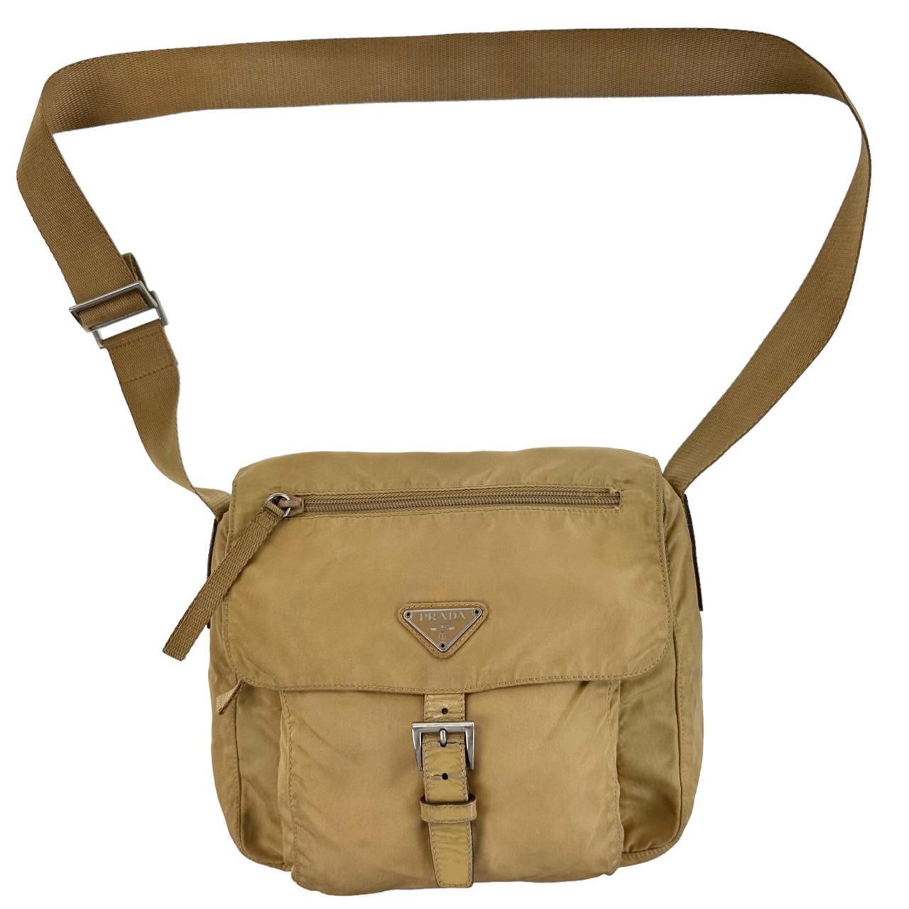 PRADA Bag. Prada Tessuto Vintage Brown Shoulder / Crossbody