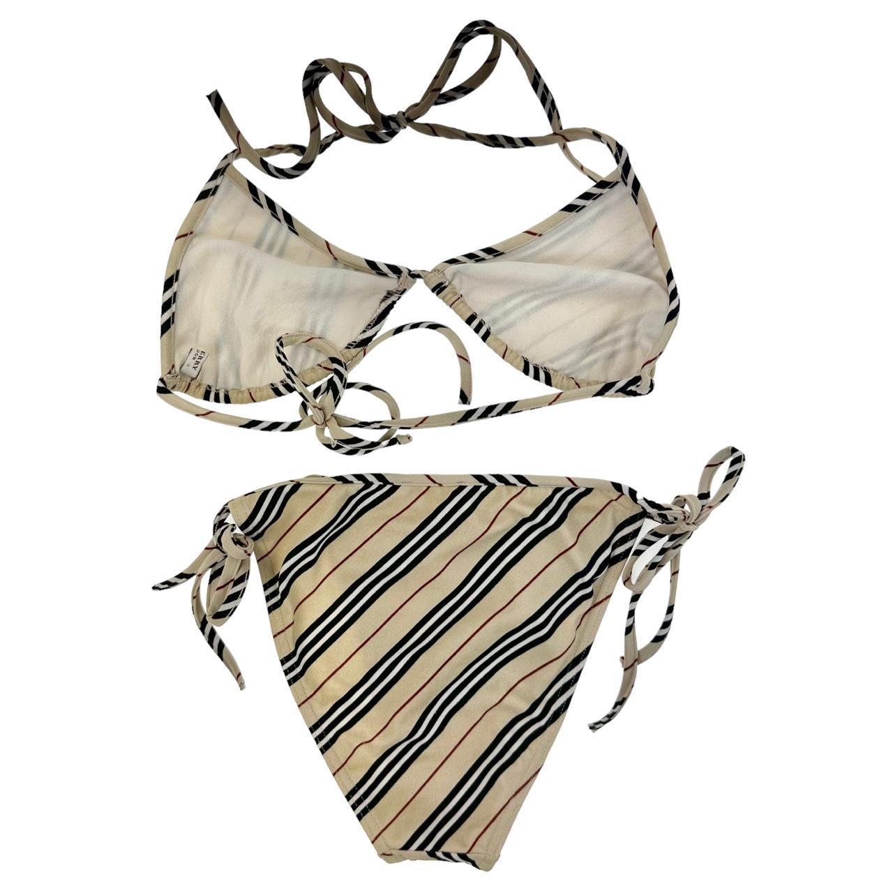 Vintage Burberry Nova Stripe Bikini Set