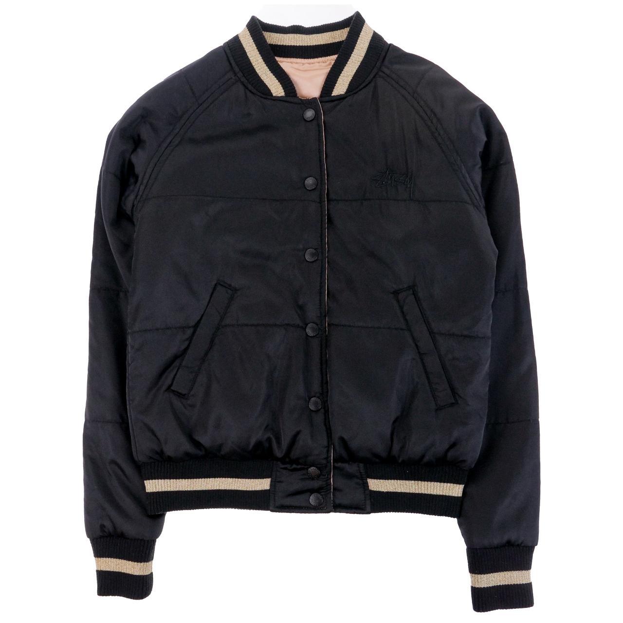 Stussy snap button varsity jacket woman's size S - second wave