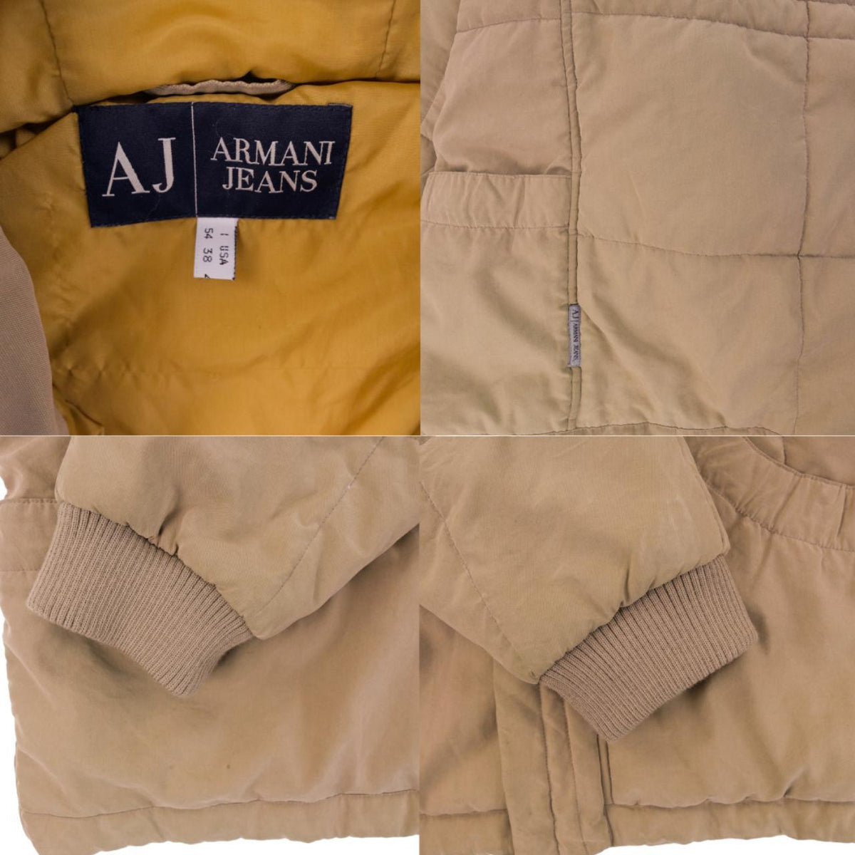 Vintage Armani Jeans Padded Jacket Size XL