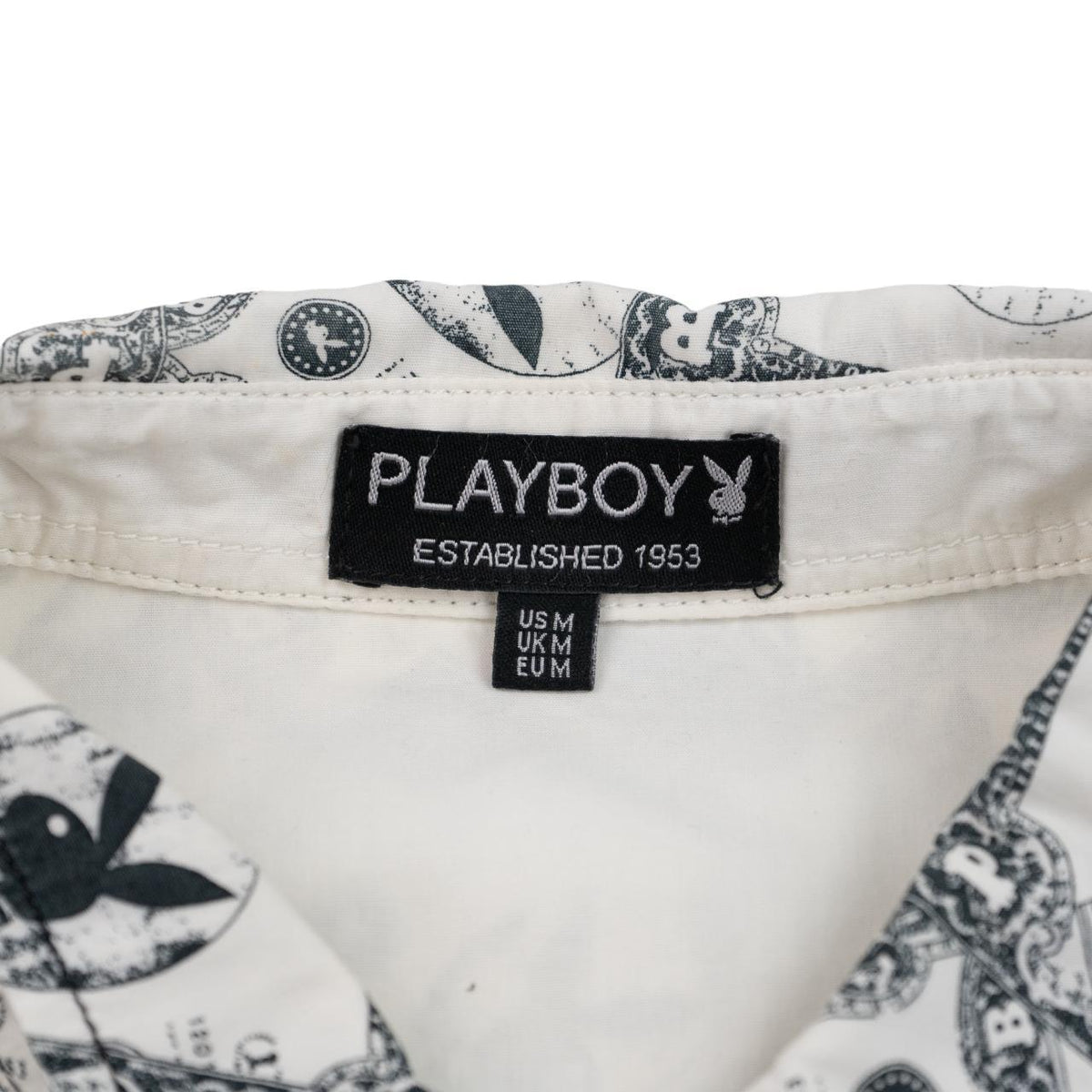 Vintage Playboy Cash Button Shirt Size M