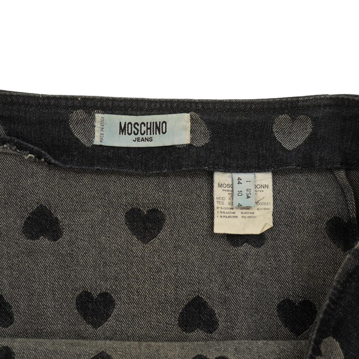 Vintage Moschino Love Heart Skirt Size W31