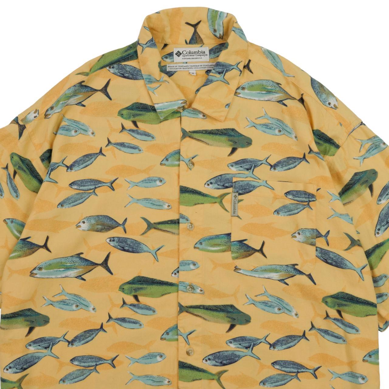 Vintage Colombia Sportswear Fish Button Shirt Size XL