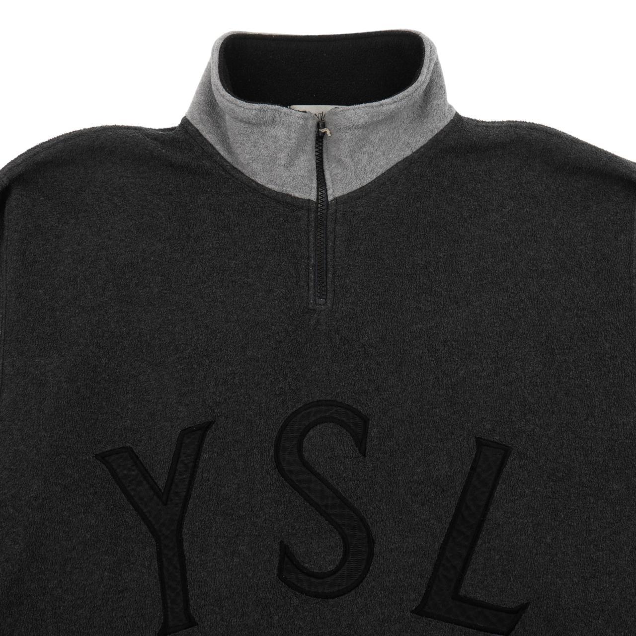 Vintage YSL Yves Saint Laurent Q Zip Fleece Jacket Size M