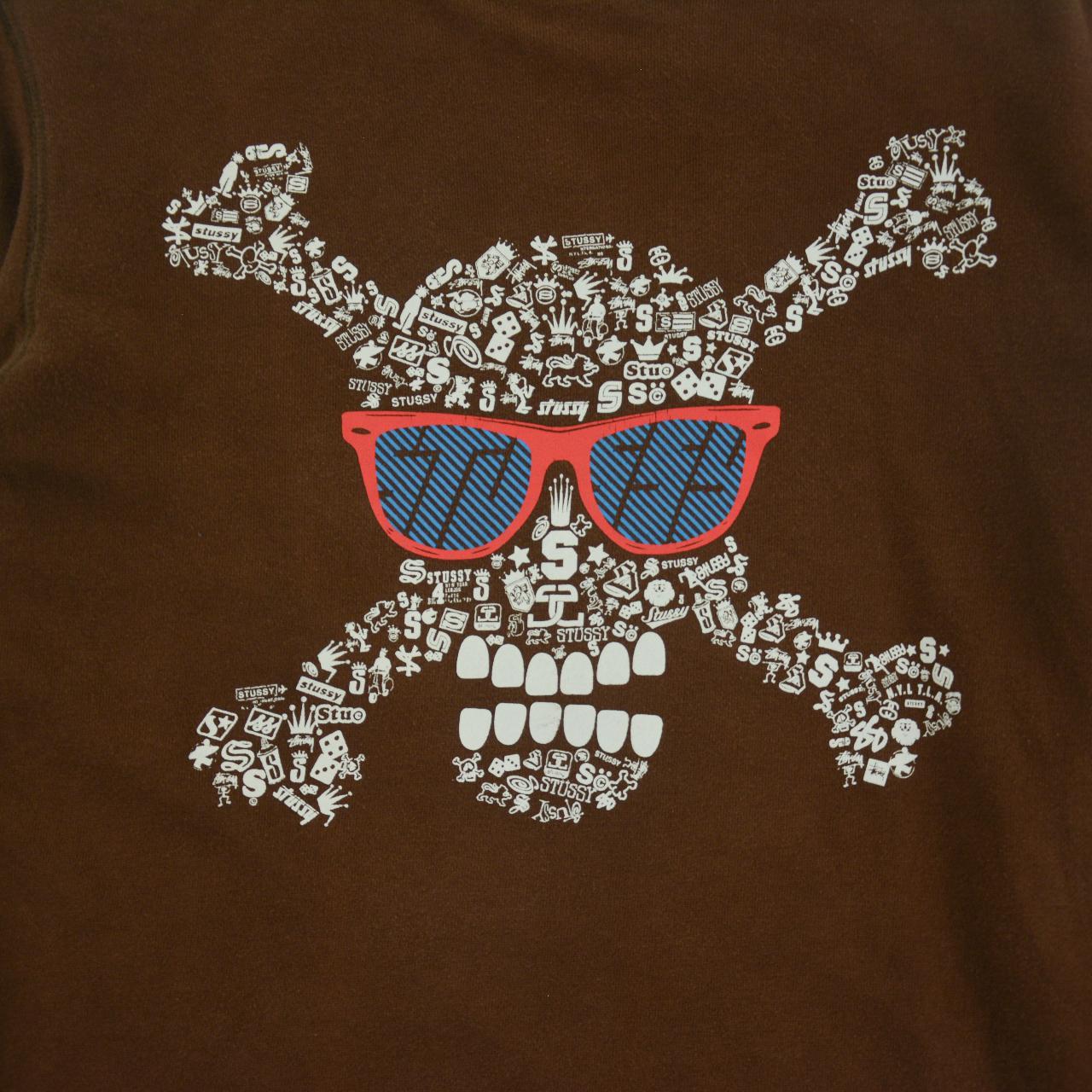 Vintage Stussy Multi Logo Skull Sweatshirt Size XS - second wave