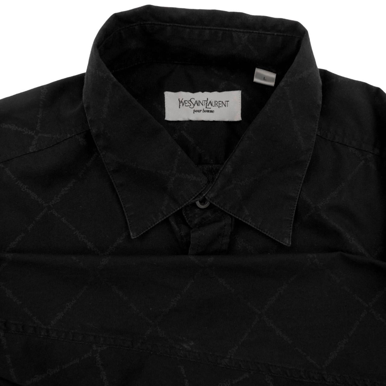 Vintage YSL Yves Saint Laurent Monogram Shirt Size L