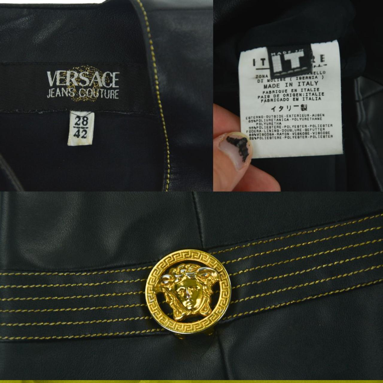 Vintage Versace Jeans Couture Leather Dress Woman’s Size S