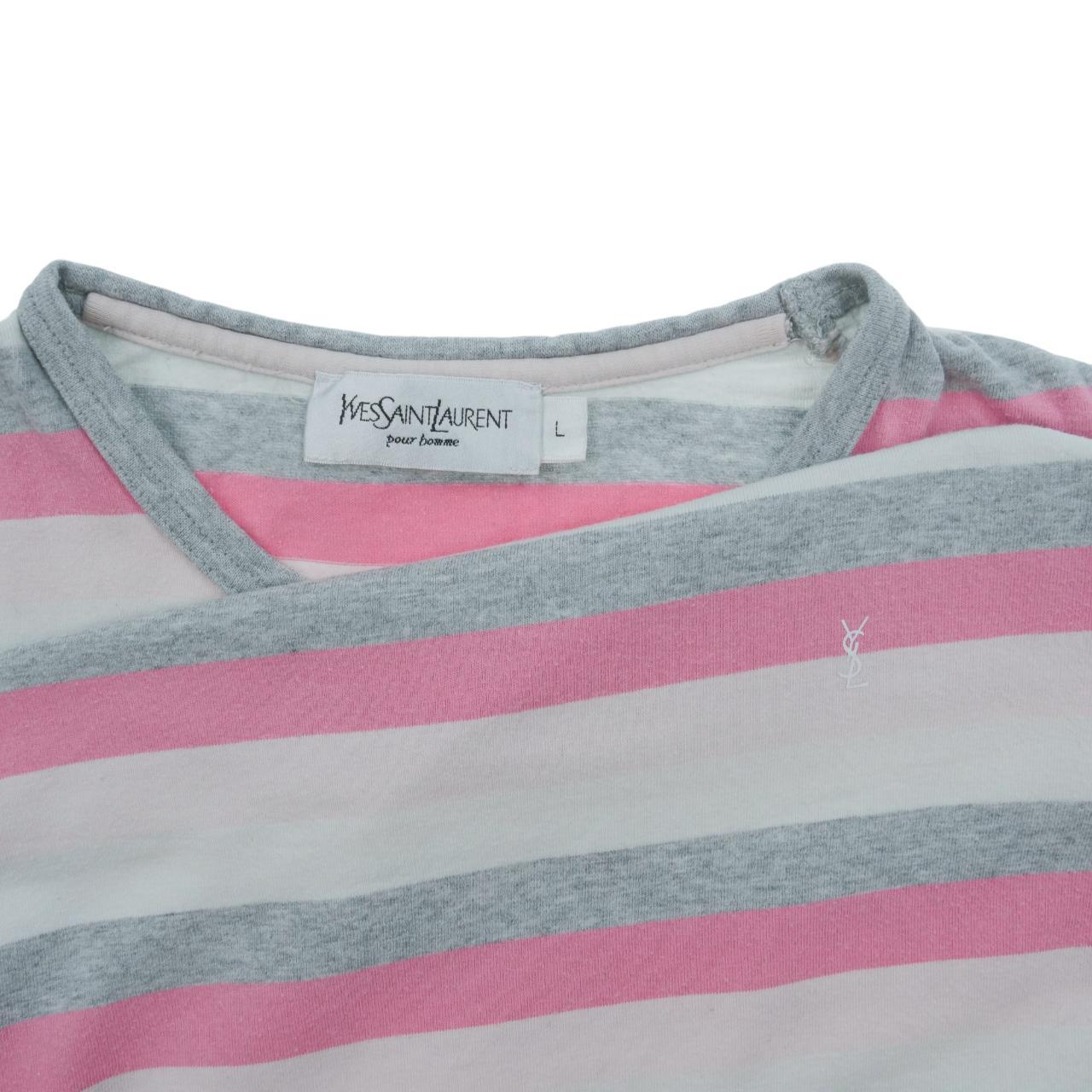 Vintage YSL Yves Saint Laurent Striped T Shirt Size M