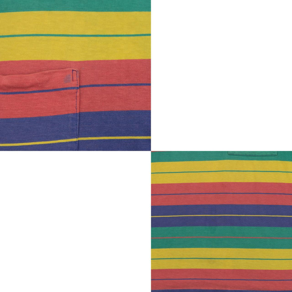 Vintage United Colours Of Benetton Stripe Button T Shirt Size S