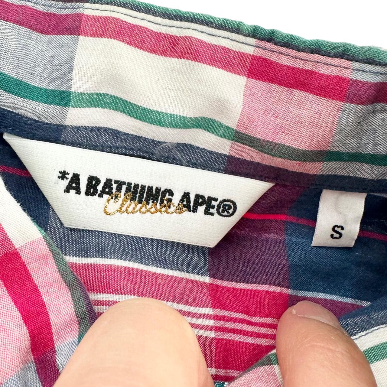 Vintage Bape Checkered Button Shirt Size S