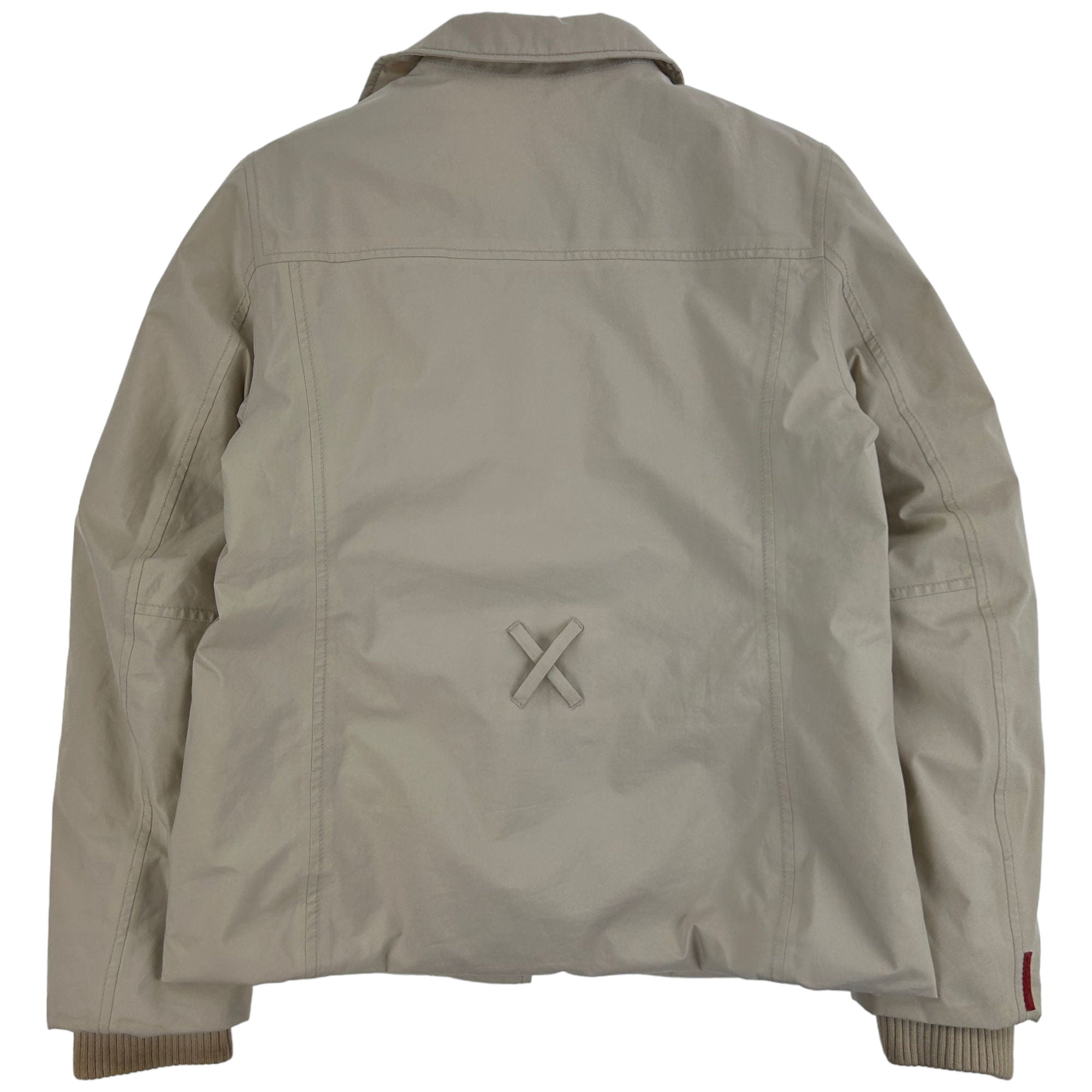 Prada Sport Asymmetric Gore-Tex Jacket Beige Vintage L Polyester 