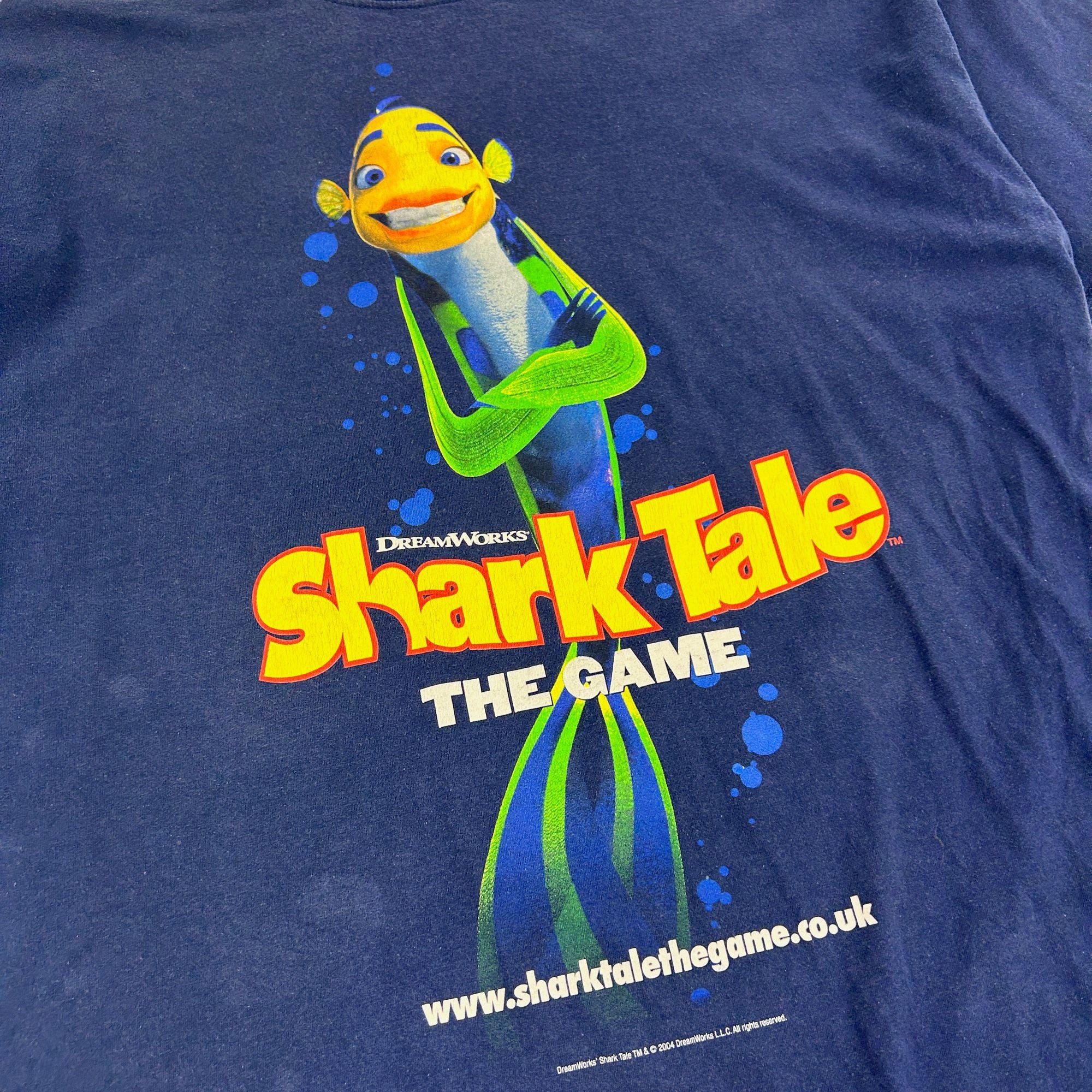 Vintage Shark Tale The Game Graphic T-Shirt Size XL | Second Wave Vintage -  second wave vintage store