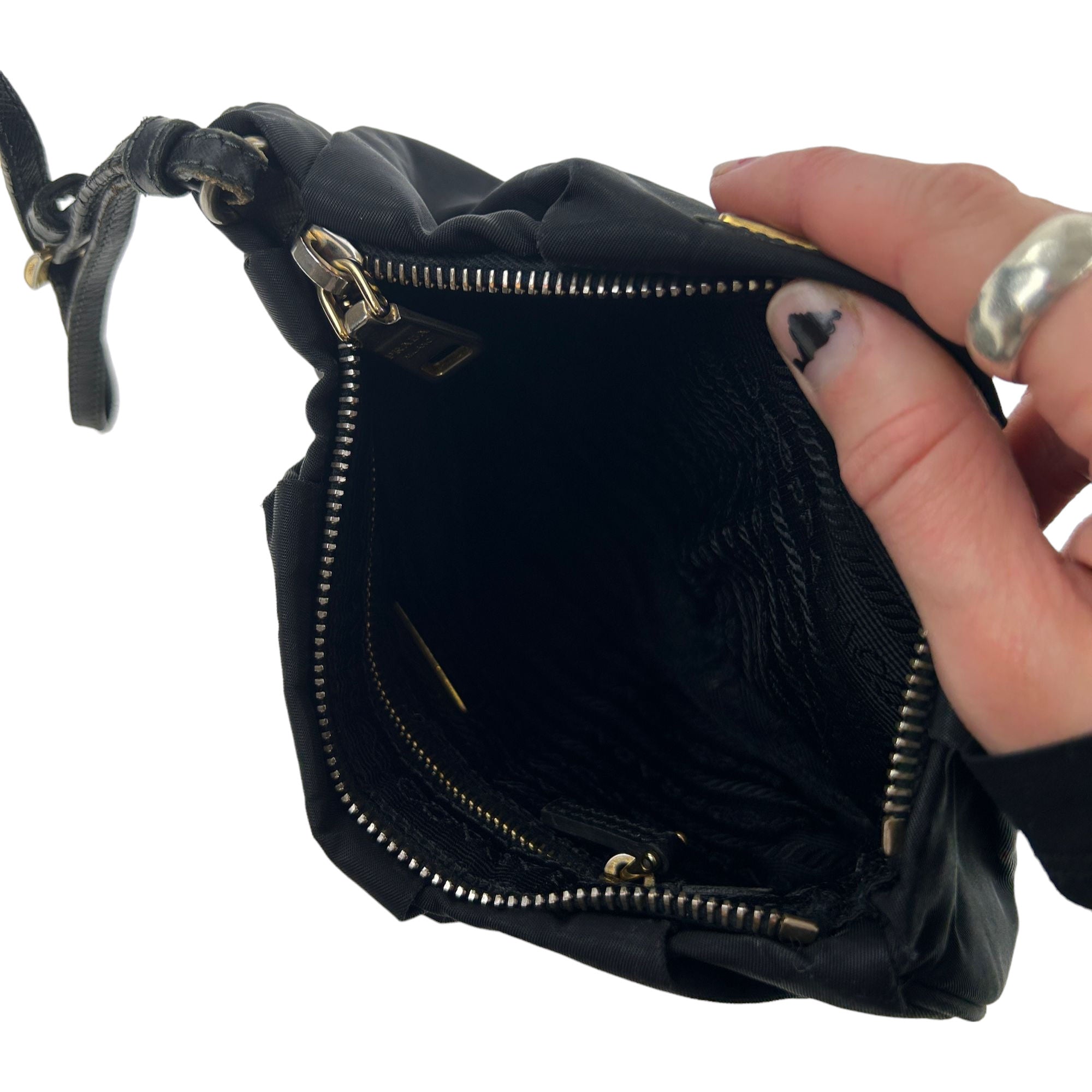 Prada black clutch hotsell