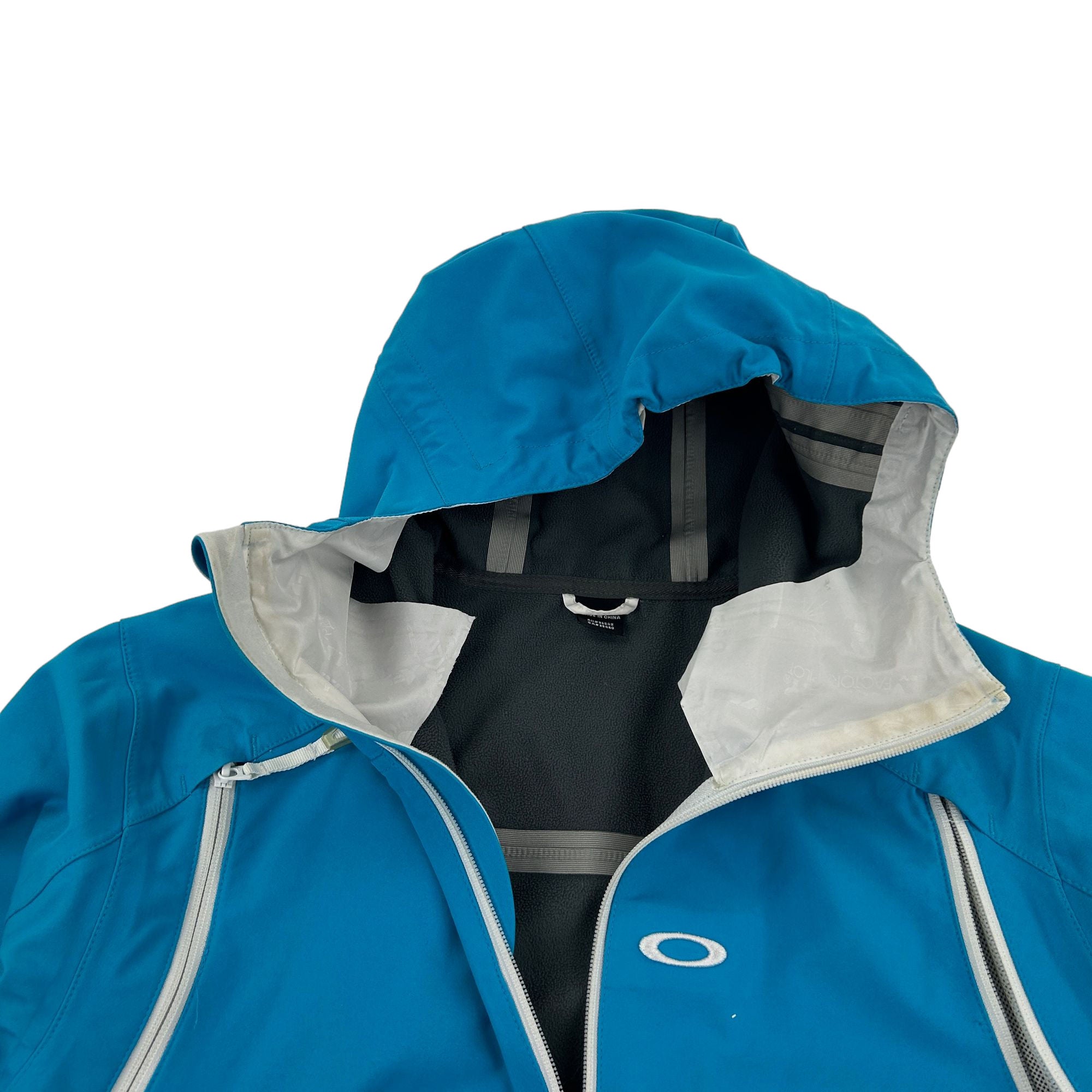 Oakley Soft Shell Performance Blue Jacket Large Polyester Y2K 