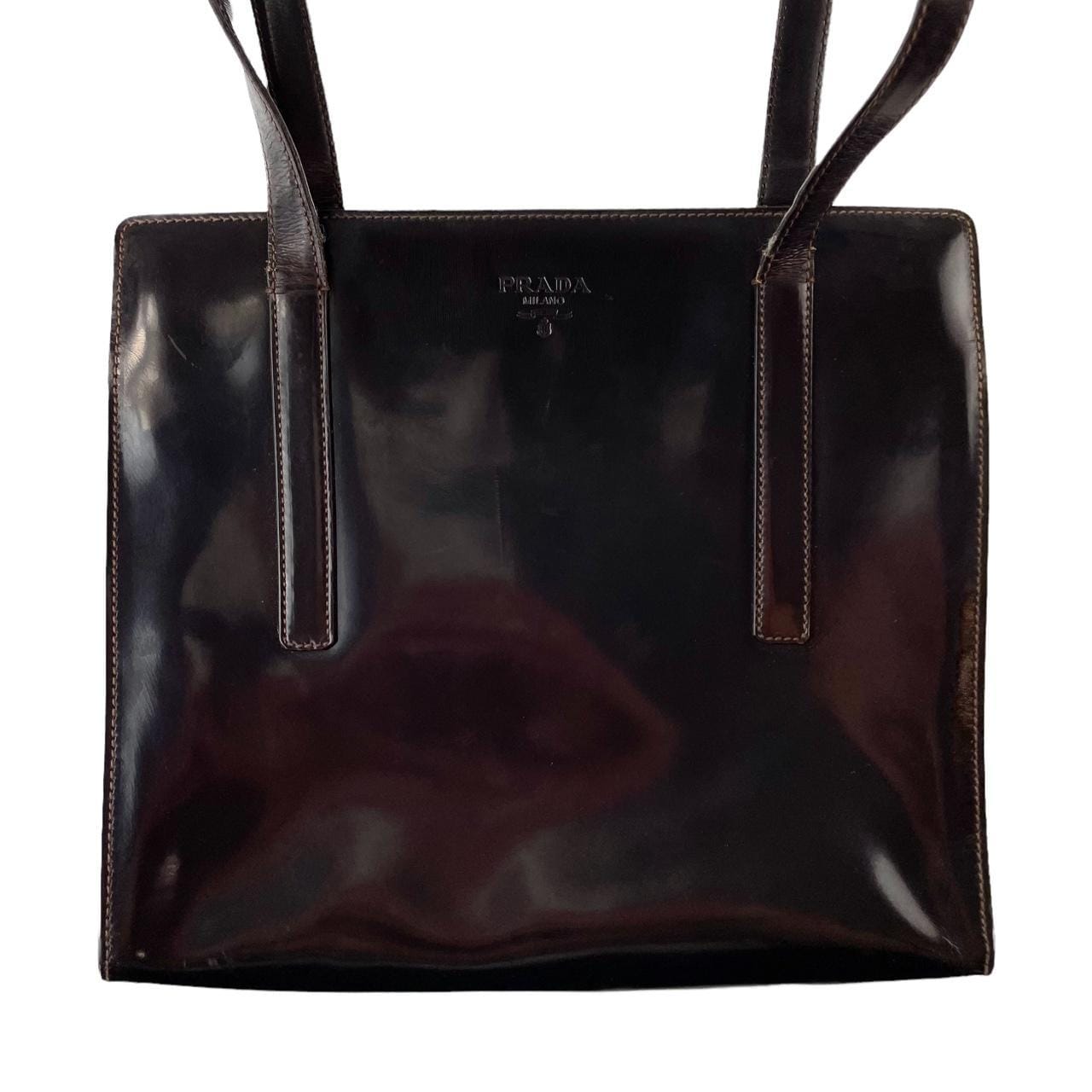 Vintage Prada leather shoulder bag - second wave vintage store