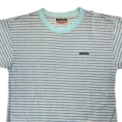 Vintage Bitch Skateboards striped t shirt size XS