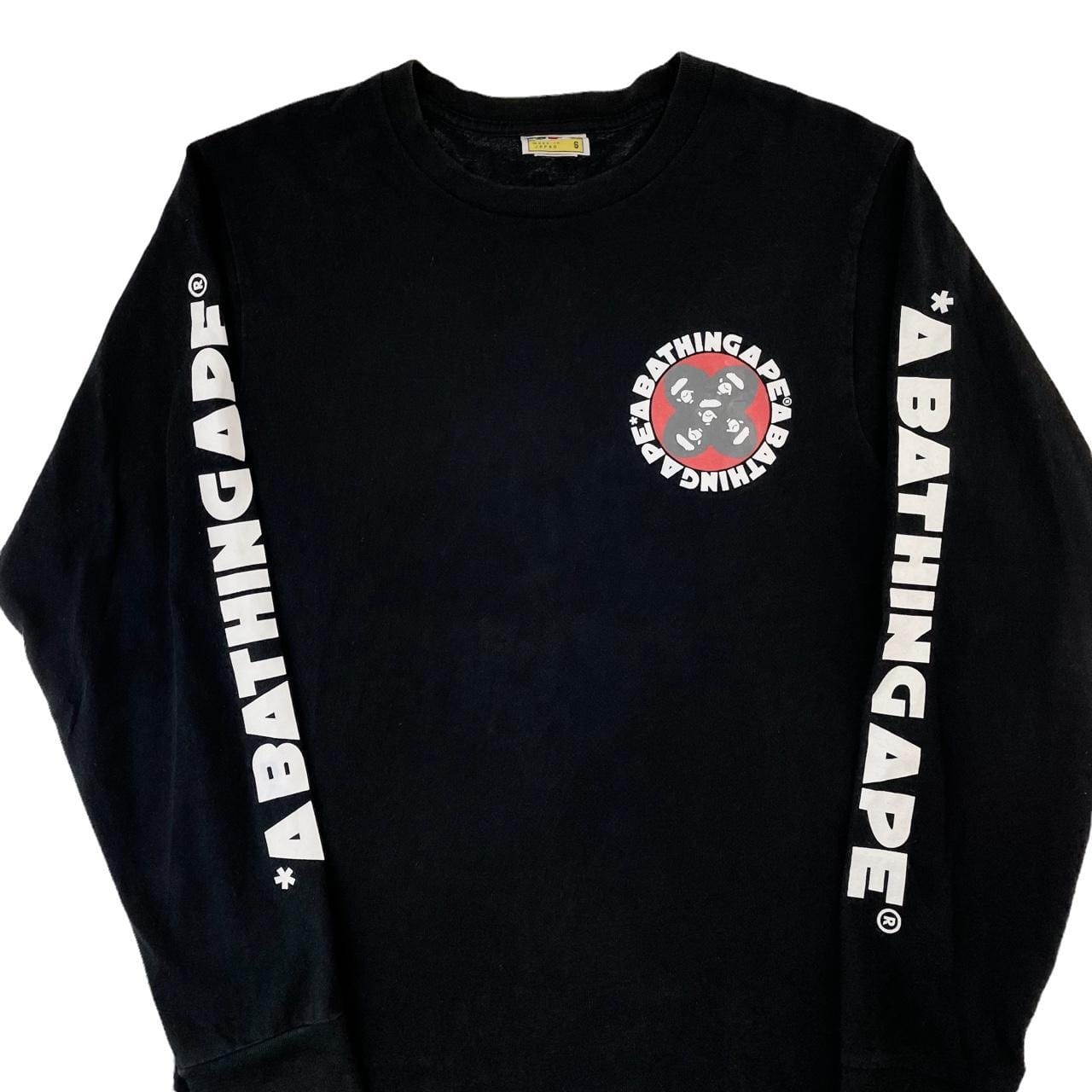 Bape logo long sleeve t shirt size S - second wave vintage store