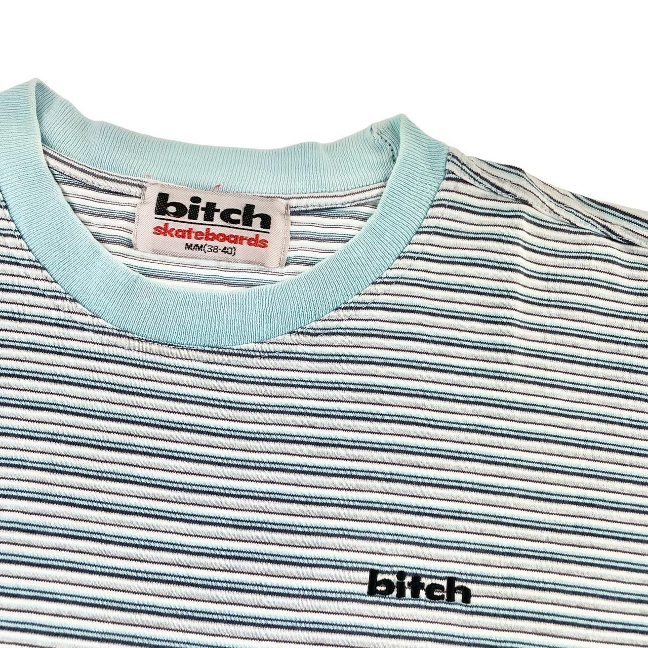 Vintage Bitch Skateboards striped t shirt size XS