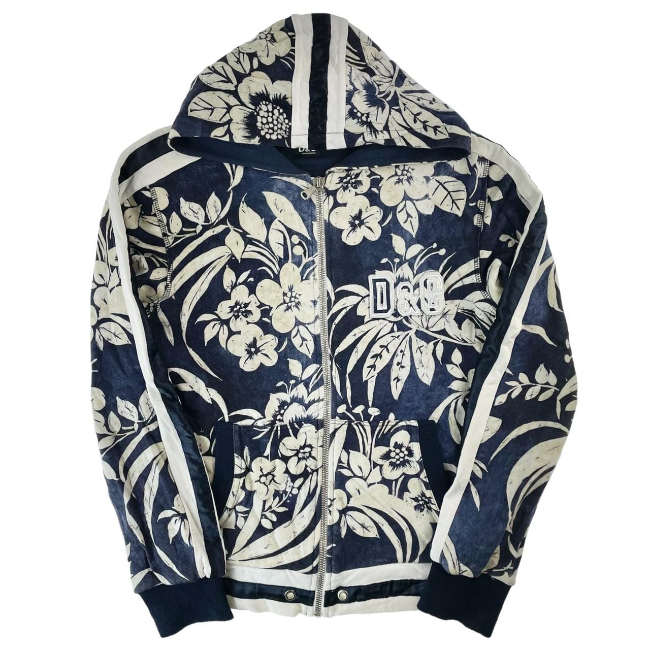 Dolce and Gabbana flower zip hoodie size XS - second wave vintage