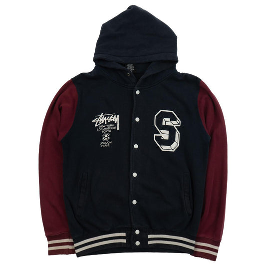 Vintage Stussy Button Up Varsity Jacket Size S