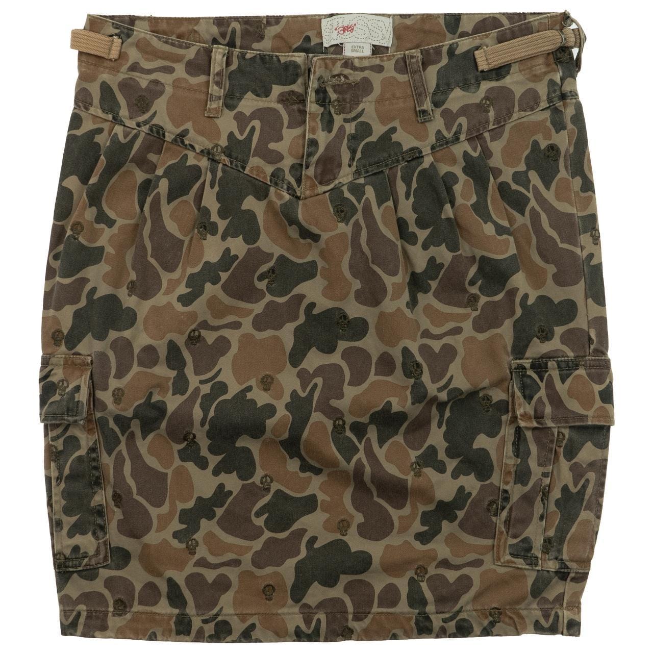 Vintage Stussy Camo Skull Skirt Size W30