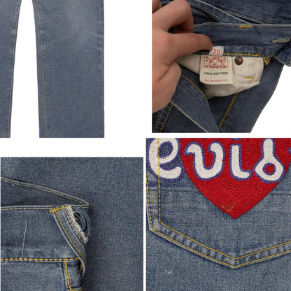 Vintage Evisu Heart Gull Denim Jeans Size W28