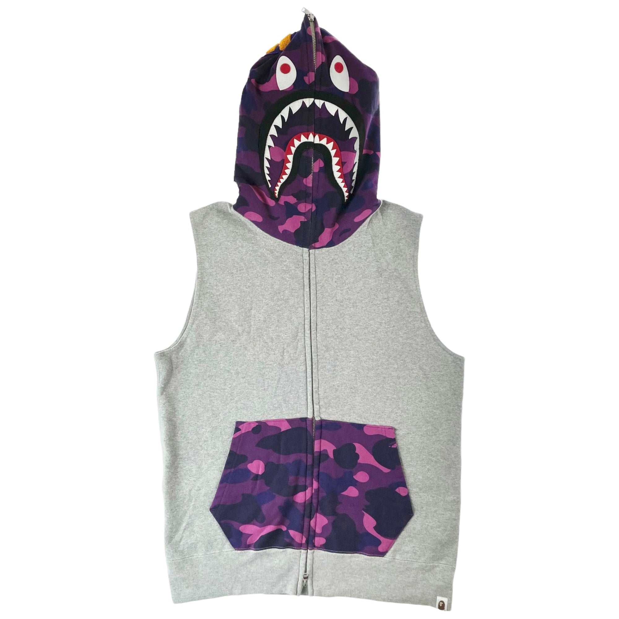 Bape shark full zip vest jacket size M - second wave vintage store