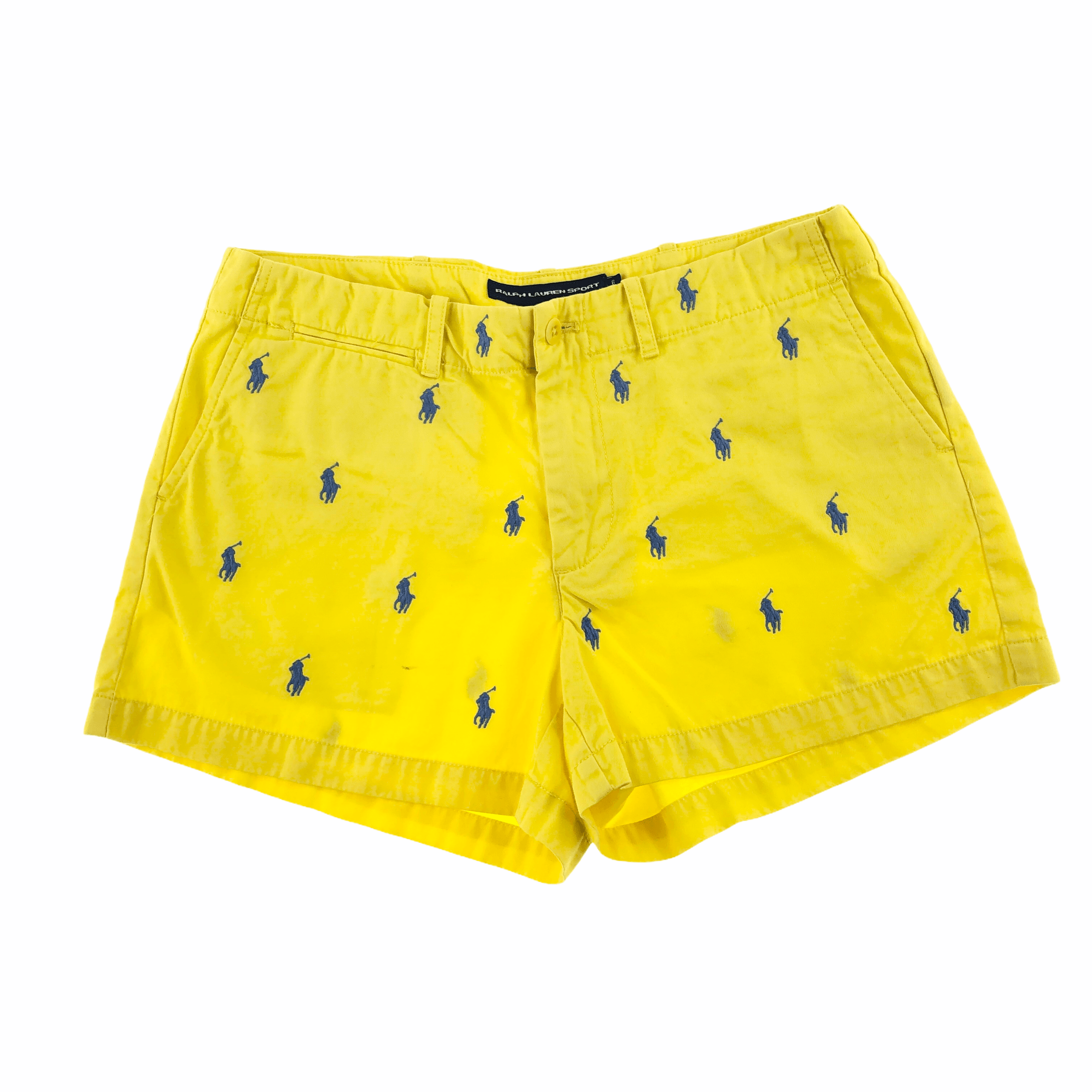 polo shorts with logo all over for womens